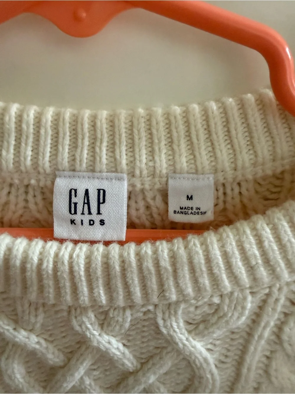 GAP Cream Cable-Knit Sweater